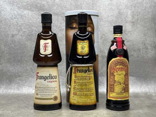 Mixed liqueur, three bottles
