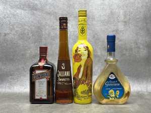 Mixed liqueur, four bottles