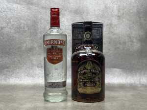 Mixed spirits, two bottles