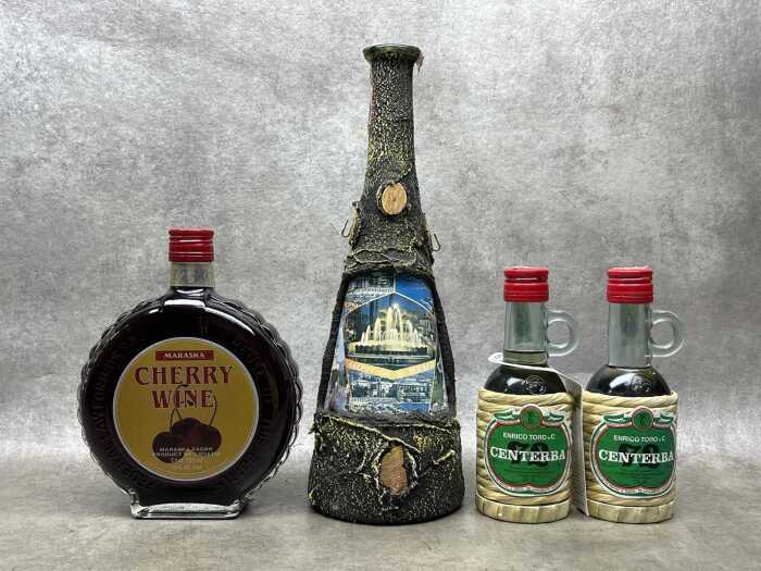 Mixed liqueur, four bottles