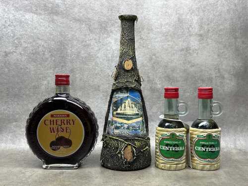 Mixed liqueur, four bottles