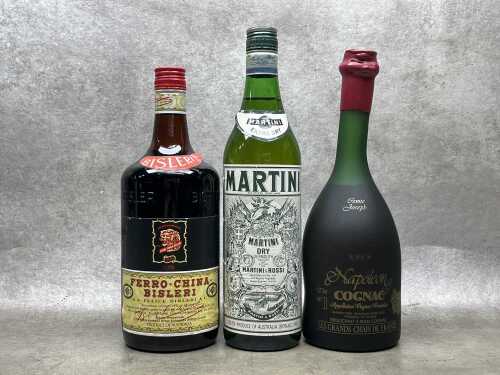 Mixed spirits, three bottles
