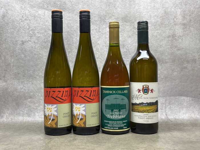 Mixed white wine, four bottles