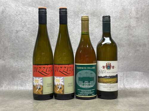 Mixed white wine, four bottles