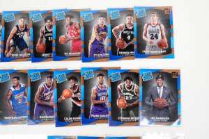 NBA trading cards, including 2017-18 Donruss rated rookie cards - 2