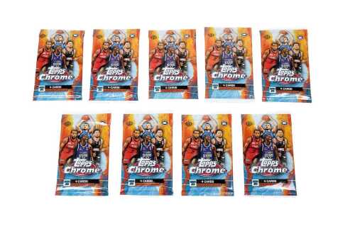 68 · 9 x Topps Chrome NBL 2024-25 Booster Packs