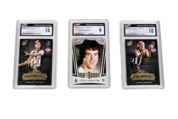 3 x CGC Graded Collingwood AFL Footy Cards