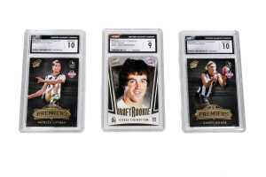 3 x CGC Graded Collingwood AFL Footy Cards