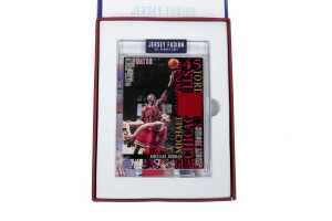 NBA Michael Jordan Jersey Fusion Game Used Swatch Card - 3