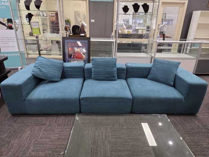 New Stock - Contemporary teal modular sofa- RRP $1,742.99