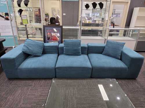 New Stock - Contemporary teal modular sofa- RRP $1,742.99