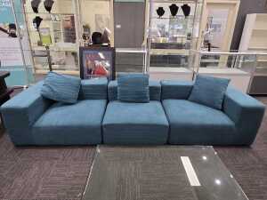 New Stock - Contemporary teal modular sofa- RRP $1,742.99