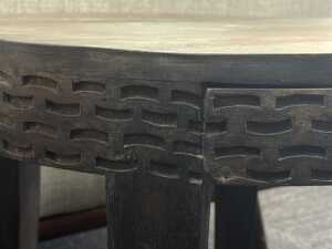 Pair of carved timber bedside tables - 4
