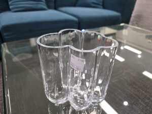 Three modern glass vases - 7