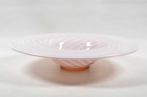 19 · Murano-style pink swirl centrepiece bowl