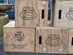 Collection of Brown Brothers wooden wine boxes - 2
