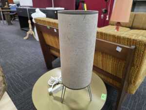 Two retro lights including a 'rocket-style' table lamp with Japanese paper shade - 2