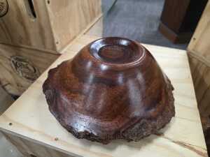 Brian Adams, carved live-edge Australian (back boy) grass tree bowl - 3