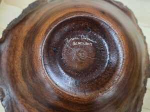 Brian Adams, carved live-edge Australian (back boy) grass tree bowl - 4
