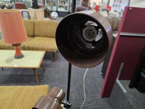 Chocolate brown twin floor lamp with adjustable heads - 3