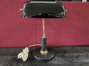 Black banker lamps