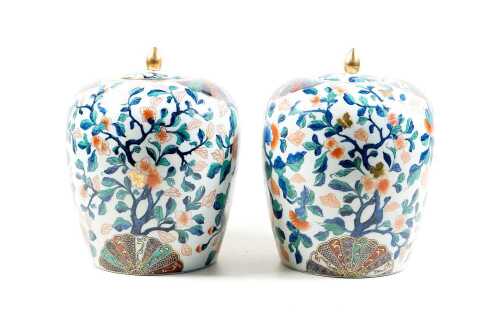 34 · Pair of Chinese porcelain ginger jars
