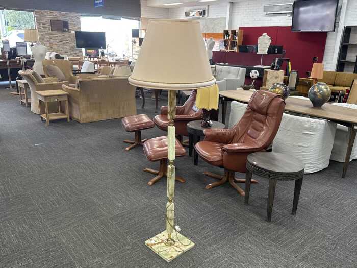 Art Deco Onyx standard lamp