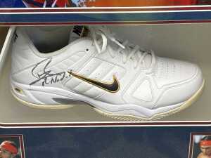 Rafael Nadal framed collage with signed Nike tennis shoe - 3