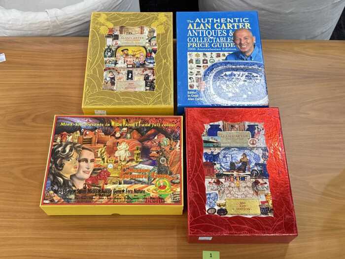Four cased Carter's Antique Price Guide books