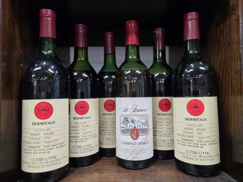 Mixed Australian red wine, six bottles