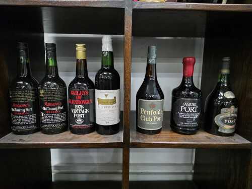 Mixed Australian port, seven bottles