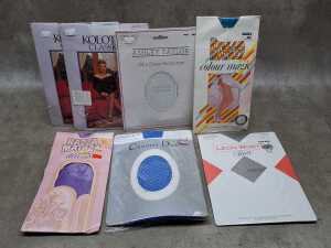 Seven unopened packets of stockings