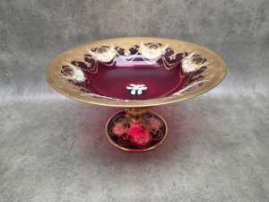 Venetian ruby glass comport - 2