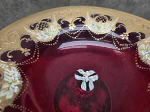 Venetian ruby glass comport - 3
