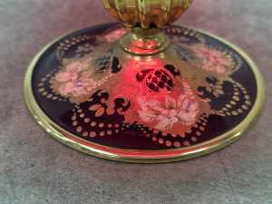 Venetian ruby glass comport - 4