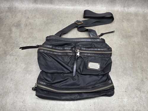 Black nylon crossbody bag