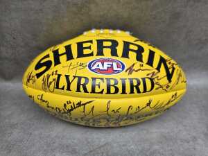 Signed 2017 AFL Collingwood football with 48 signatures - 4
