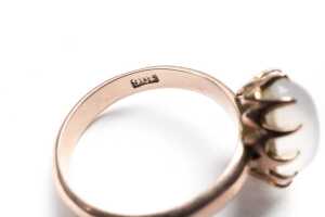 Moonstone ring in 9 carat rose gold - 5