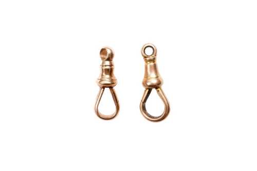 Two antique parrot clasps in 15 carat yellow gold