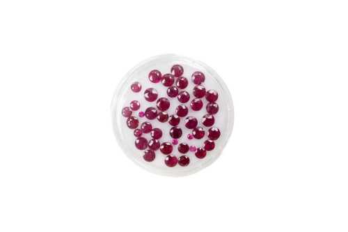 A collection of round rubies