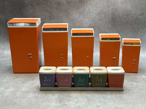 Nally mid-century kitchen canisters
