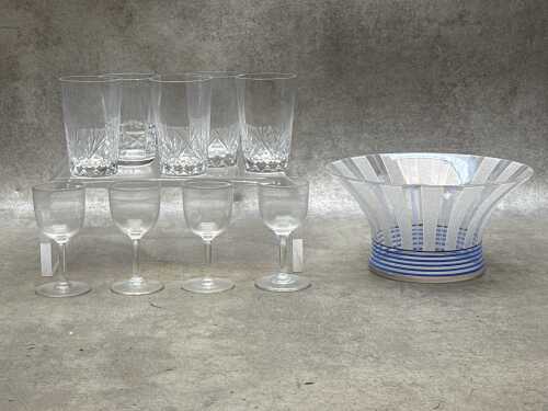 Crystal ware including cut crystal tumblers,