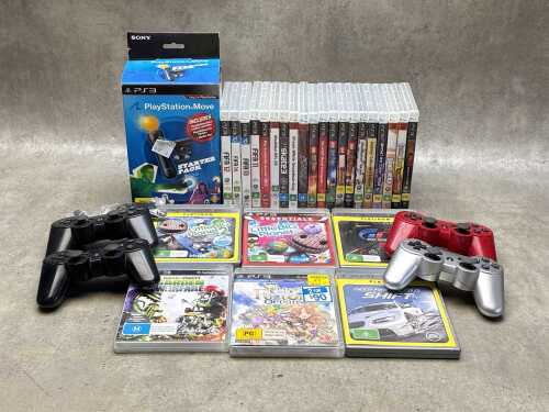 PlayStation 3 games and controllers