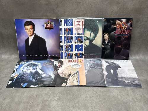 Eight '80s Pop vinyl records, including Rick Astley