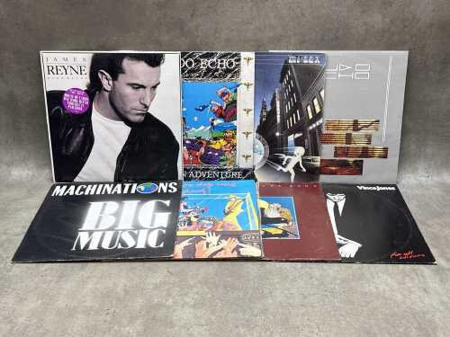 Eight Australian Rock, Pop and Jazz vinyl records, including James Reyne