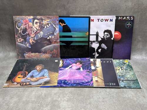 Eight Soft Rock and Pop vinyl records, including Gerry Rafferty