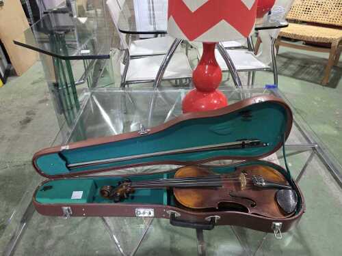 Violin with bow and hard case