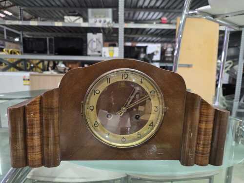 Franz Hermle & Sohn timber mantle clock