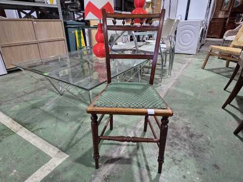 Edwardian timber dining chair