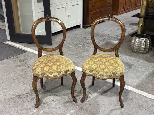 Pair of balloon back chairs